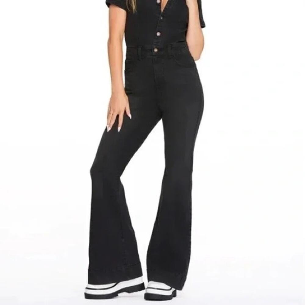 Jessica Simpson Black Denim Wash Jumpsuit